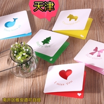 Christmas New Years Day greeting card Korean hollow greeting card kindergarten shopping mall education unit flower shop takeaway supplies