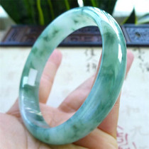 Minke emerald 61 large circle of fine glutinous floating flowers positively loaded with emerald jade bracelet Old pit Myanmar natural A stock 180520
