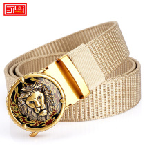 Belt men thick nylon belt male canvas students Korean version of Joker automatic buckle belt woven belt tide belt