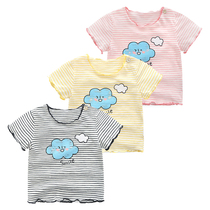 Woman Treasure T-shirt Woman Baby Clothes Blouses Pure Cotton Summer Slim Fit Pure Cotton Short Sleeve Summer Dress Baby Foreign Air Summer