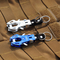 Mountain flute outdoor accessories carabiner tiger buckle Aluminum alloy quick hanging keychain mountaineering bag hook can be batch