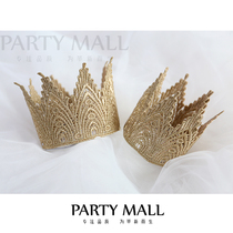 Little Princess Little Prince golden Crown King Crown Childrens Pictures Photography Supplies Birthday Party Supplies Headwear