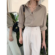 Chu Ying Business (counter) Sitong recommends French lapel shirt spring womens 2021 trend