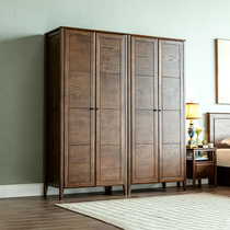 Umwood furniture pure solid wood two-door wardrobe four-door wardrobe Oak large wardrobe cabinet American simple furniture