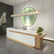 Simple modern bar counter cashier clothing store light luxury commercial counter table company hotel retro front desk reception desk