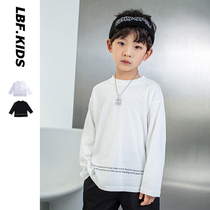 Blue Bufang Childrens Clothing Boys T-shirt Long Sleeve Children Korean Spring and Autumn base shirt Medium Children Spring Clothing 2021 New Tide