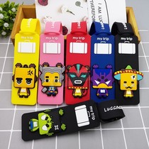 American version luggage tag Suitcase tag Creative boarding pass pendant Cartoon childrens kindergarten school bag identification card