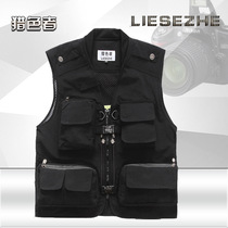 Mens outdoor leisure spring and autumn thin photography vest spring and summer quick-drying multi-pocket fishing vest