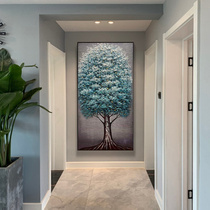 Hand painted chaesel light and luxurious hang painting into the familys Xuanguan Xuanmyan Fancy Decoration Painting room Living Room Veranda End Aisle Fresco