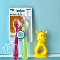 (US procurement spot)Munchkin Mackenzie baby childrens silicone soft spoon tableware auxiliary food spoon
