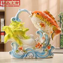 Simple modern creative home decoration crafts fish ornaments zhao cai feng 17 water living room wine cabinet partition porch pendulum