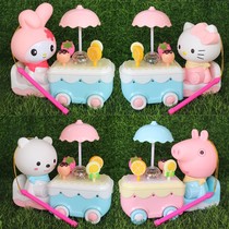 Lantern Festival cartoon cute rabbit lantern carriage lantern cute shape treasure moving music strawberry candy trolley Lantern