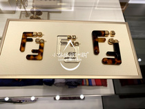 European FENDI ladies earrings F-shaped simple versatile trumpet medium