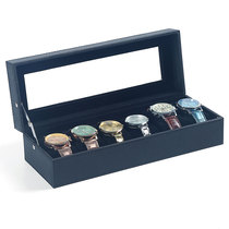 6-digit watch storage box magnetic meter box leather jewelry box simple watch bracelet collection finishing box