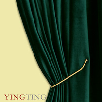 Essen Forest green American velvet German lint thickened blackout curtains Custom fitting room Living room