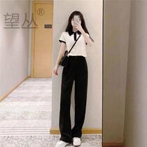 Summer foreign style age-reducing small man temperament can be salt can be sweet fried street net red gas field professional two-piece suit pants female