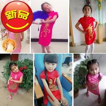 This years female treasure childrens Tang suit v cheongsam summer improved childrens clothing womens summer red loose childrens clothing short