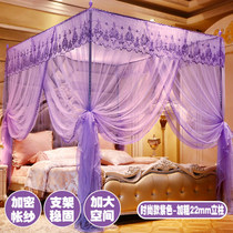 New mosquito net 18 m bed encrypted thickened double mosquito net 1 8x2 0 M Princess Wind 1 5m bed support grain
