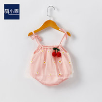 Baby girl sweater clothes cute Xia gas princess hanging hackclothes baby clothes packed clothes summer wear thin tide