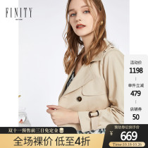 FINITY2021 spring womens new fashion long sleeve short windbreaker coat womens simple English top
