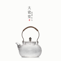 Daceramic Hall Japanese heat - resistant glass beam pot handmade hammer filter kettle household electric pottery cooking teapot