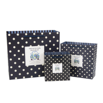 Eurostyle Cartoon Milk White Dot Dot Small Car Gift Bags Hand Paper Bags Sub Birthday Gift Bags Wholesale