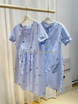 Pregnancy color 21 summer special offer breastfeeding fresh orchid cotton small fine pregnant woman dress
