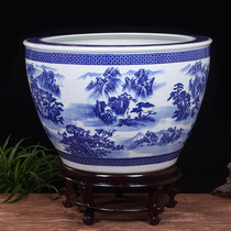 Jingdezhen Ceramic fish tank Nourishing Gold Fish Tank Utortoise Vat Sleeping Lotus Vat Lotus Vat Living-room Living Room Special fish tank Bowl Lotus Cylinders