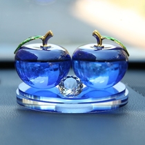 Car perfume seat ornaments empty bottle creative crystal Car perfume seat perfume bottle Car apple in the car