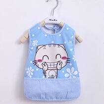 Baby waterproof coat children sleeveless cotton apron eating bib baby food rice toddler vest vest dress