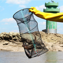 Secret spring cage fishing net automatic folding shrimp cage round spring fishing net fishing net fish protection fishing tool large