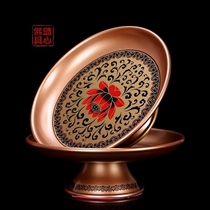 Yuantong Buddha supply plate Tang pattern painted household supply plate fruit plate for Buddha supplies fruit plate for Buddha fruit plate