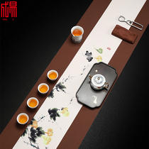 Chinese Zen tea mat waterproof tea table tea table cloth mat tea set tea ceremony accessories tea tool cloth table flag R