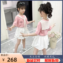 Girl Summer Clothing College Wind Suit Dresses JK Uniforms 2022 new CUHK Tong Han version of Ocean Gas Primary School Uniforms Tide