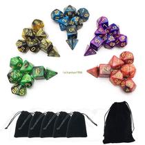  7pcs set Die Colorful Gradient Dice for Dungeons and Dragons