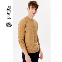 Sanatini Beautiful Nosheep sweatshirt retro sweater round neckline autumn winter gill pure color knit undershirt male warm