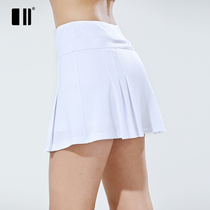 Single Double Number Sport Short Skirt Women Fake two anti-light anti-embarrassment Fitness Running Tennis Badminton 100 pleats white dress
