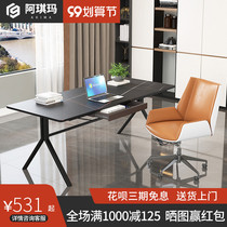 Italian minimalist rock board desk study writing desk simple modern small apartment bedroom light luxury desk home