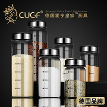 German CUGF rotary seasoning bottle kitchen household glass seasoning jar sprinkling sauce barbecue cumin seasoning box salt jar