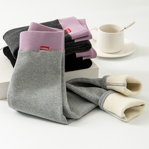 Girls velvet thickened leggings outer wear childrens warm pants autumn and winter clothes in the big childrens all-in-one velvet cotton long pants