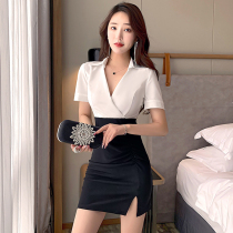 Work clothes womens early autumn sexy dresses hotel front desk manager work clothes temperament uniform shirt skirt