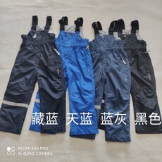 Детские брюки 外贸原单尾货中小童双层面料冲锋裤柔软舒适防水透气户外野餐玩耍