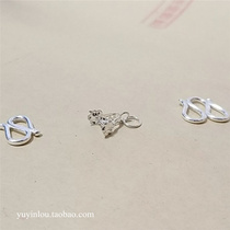 Sterling silver jade buckle Melon seed buckle M buckle S buckle Necklace accessories buckle buckle head diy