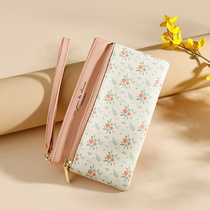 Mortal element 2021 new long style Zip Wallet Woman Hands With Thin zero wallet minimalist Girl Hearts Cell Phone Bag Tide