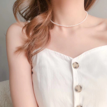 Miss Sea pearl clavicle chain fashion female millet grain necklace young natural freshwater small pearl necklace