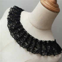 diy 5 cm wide pastoral high-quality black baby clothes cuffs soft lace folds lace accessories price per meter