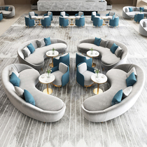 Negotiating arched cloth Sofa Semicircular composition Nordic minimalist modern light Extravagant Grey Profiled Creative Sales office