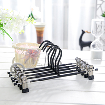 (Famous Di) dipped plastic clothes hanger non-slip pants frame inner core metal plastic dry and wet clothes hanger pants clip hanging wardrobe