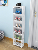 Ultra thin clip slit Mini small shoe cabinet 17cm Home door post Easy skew insert can be superimposed into the door opening narrow shoe holder