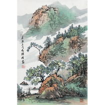 New product shot 8 Fold left group Landscape in the Art Association members hand-painted Chinese painting landscape ink painting immediately